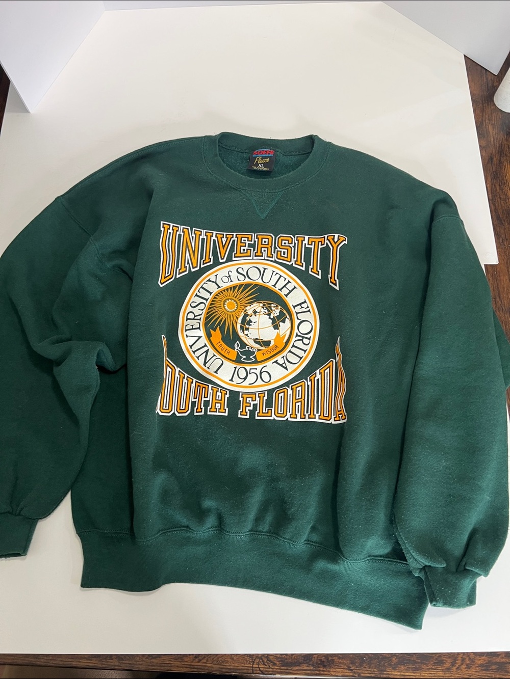 Soffe Dark Green University of South Florida Crewneck Sweatshirt